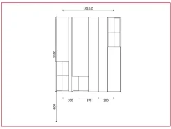 Parete attrezzata Composizione san giacomo di Sangiacomo in OFFERTA OUTLET