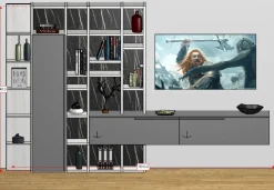 Parete attrezzata Day 21 Orme in stile design a prezzo scontato