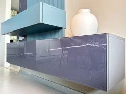 Parete attrezzata Entrata blu con specchio di Mobilgam scontata del 35%