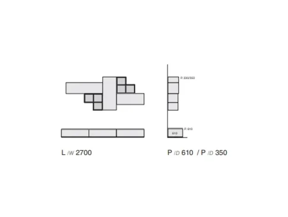 Parete attrezzata Favero cod. 3RF 1110_A