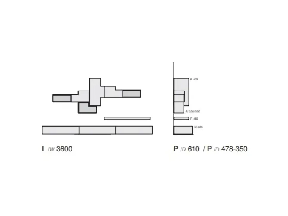 Parete attrezzata Favero 3RF 1350