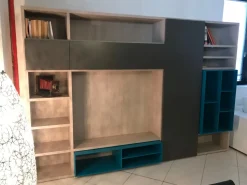 Parete attrezzata Gd183 Novamobili in laccato opaco a prezzo Outlet