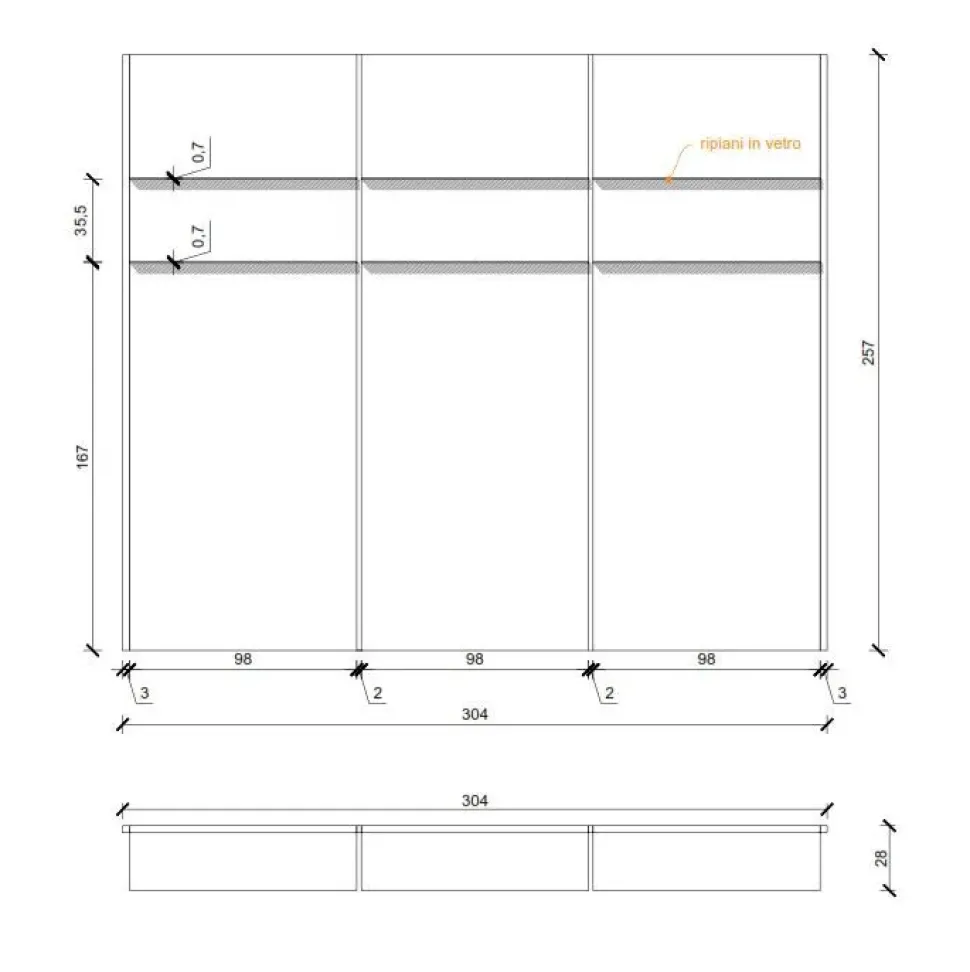 Parete attrezzata in stile moderno Parete boiserie di Artigianale in Offerta Outlet