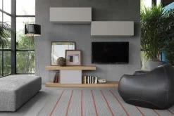 Parete attrezzata in stile design F2/ form line 242 con pensili di Forme’s in Offerta Outlet