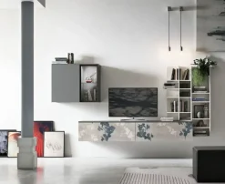 Parete attrezzata in stile design At139 di Tomasella a prezzo Outlet