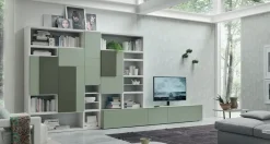 Parete attrezzata in stile moderno Maronese in melamminico Offerta Outlet