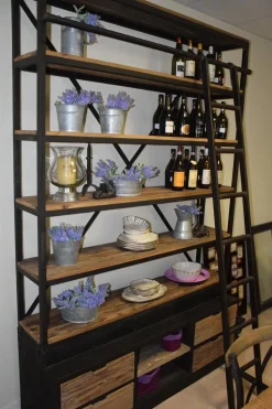 Parete attrezzata in stile moderno Agorà scala di Dibiesse a prezzo Outlet