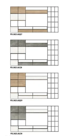 Parete attrezzata in stile moderno Lions linea velvet 11 di Collezione esclusiva in Offerta Outlet