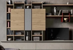 Parete attrezzata in stile moderno Qsm 628 di Imab in Offerta Outlet