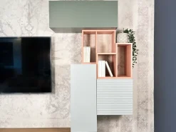 Parete attrezzata in stile moderna Parete tv di Devina nais a prezzo Outlet