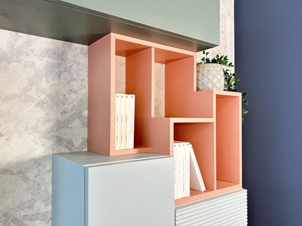 Parete attrezzata in stile moderna Parete tv di Devina nais a prezzo Outlet