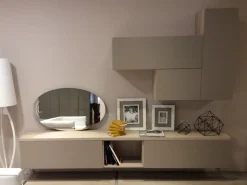 Parete attrezzata in stile moderno Artigianale in laccato opaco Offerta Outlet