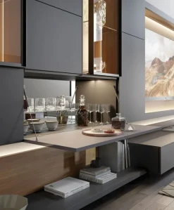 Parete attrezzata in stile design Martina di Artigianale in Offerta Outlet