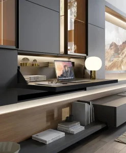 Parete attrezzata in stile design Martina di Artigianale in Offerta Outlet