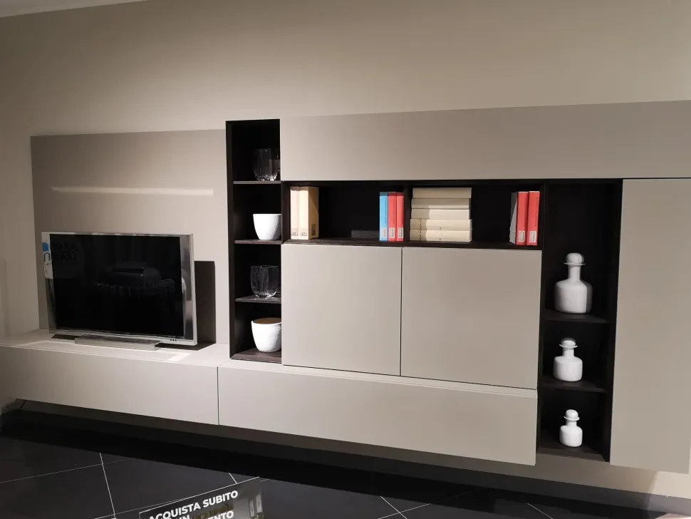 Parete attrezzata in stile moderno People di Pianca in Offerta Outlet