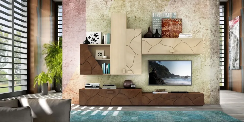 Parete attrezzata Intesa 03 di Artigianale in OFFERTA OUTLET