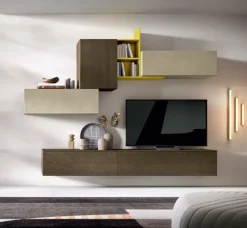 Parete attrezzata Kosmos 110 Moretti compact giorno notte in stile moderna a prezzo scontato