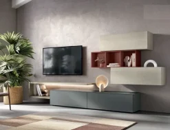 Parete attrezzata Kosmos 104 di Moretti compact giorno notte scontata del 25%