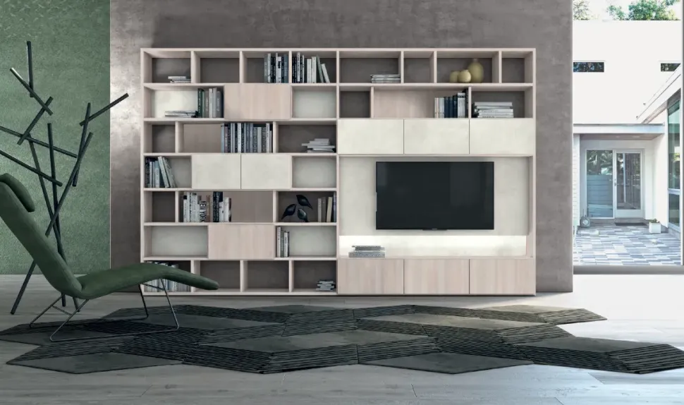 Parete attrezzata L129 di Colombini casa in OFFERTA OUTLET