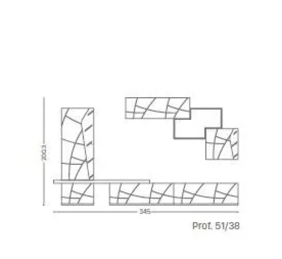 Parete attrezzata Lapis di Spar in OFFERTA OUTLET