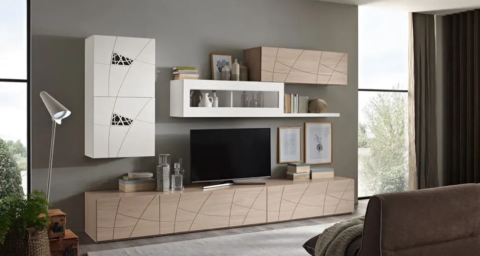 Parete attrezzata Lapis Spar: design moderno a prezzo scontato!