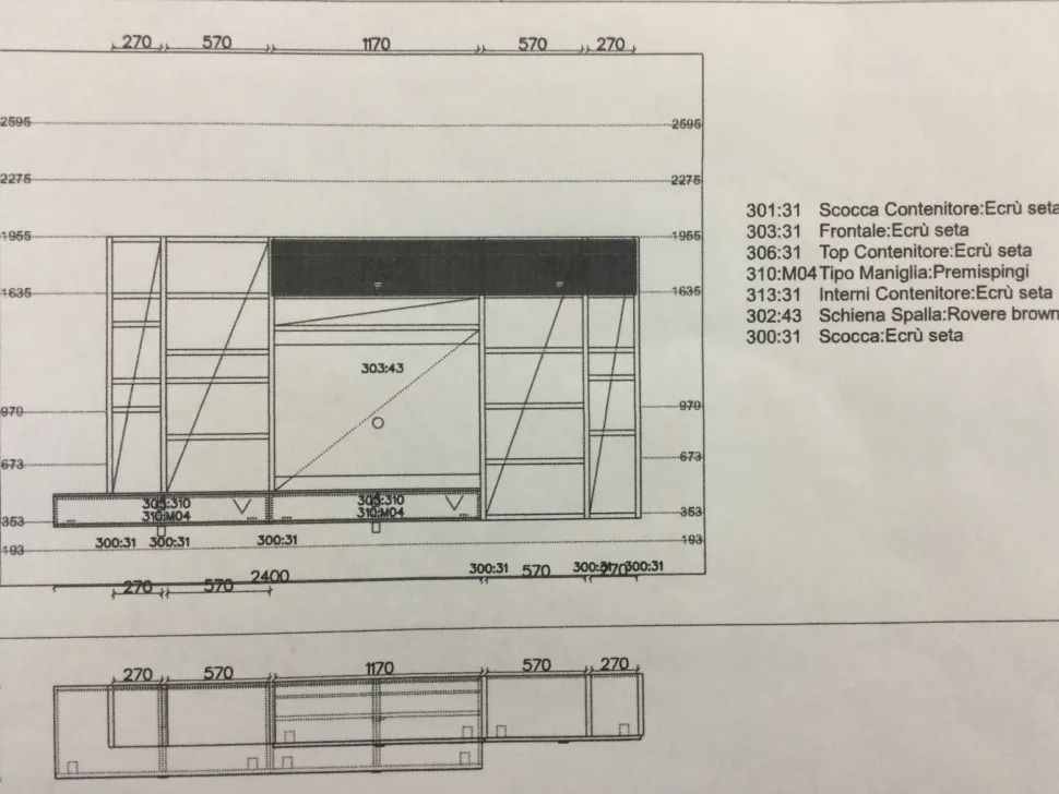 Parete attrezzata Living system del brand Novamobili con un ribasso esclusivo