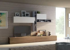 Parete attrezzata Living 582 Giessegi in stile moderno a prezzo ribassato