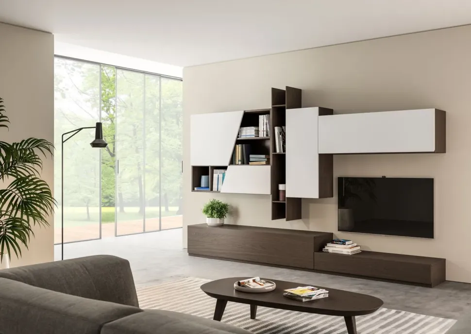 Parete attrezzata Living 578 dell'azienda Giessegi con un ribasso esclusivo