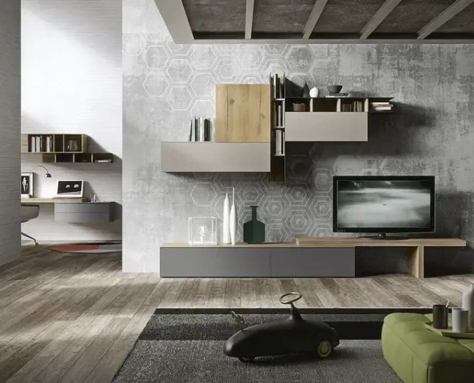 Parete attrezzata Lk08 siloma del marchio Siloma con uno sconto esclusivo