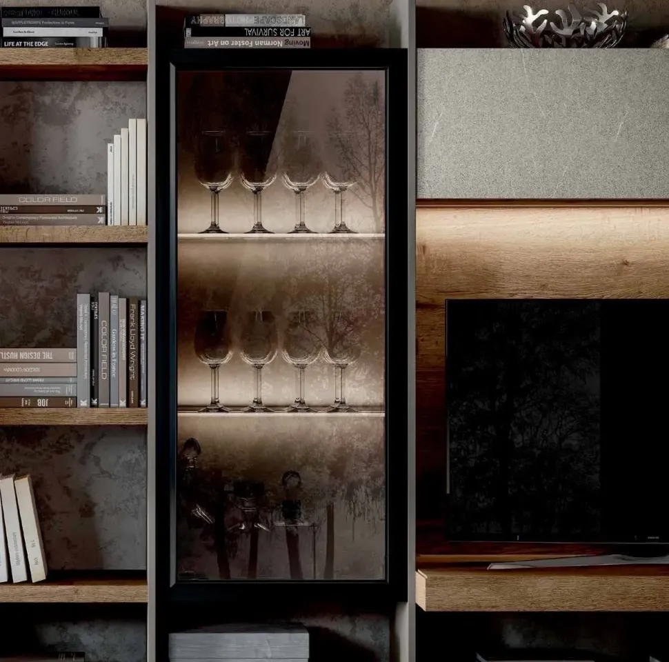 Parete attrezzata Mito 5.0 - qsm611 Imab in stile design a prezzo ribassato