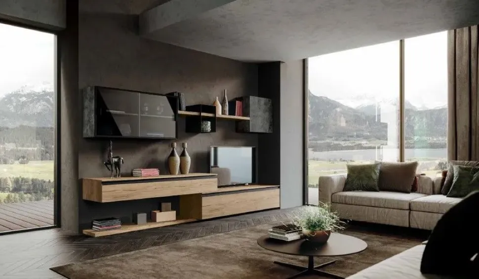 Parete attrezzata Mito 5.0 Imab in stile design a prezzo ribassato