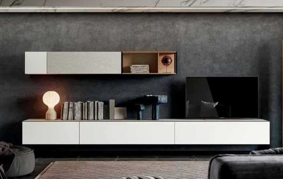 Parete attrezzata Mito 5.0- qsm621 Imab group in stile design a prezzo scontato