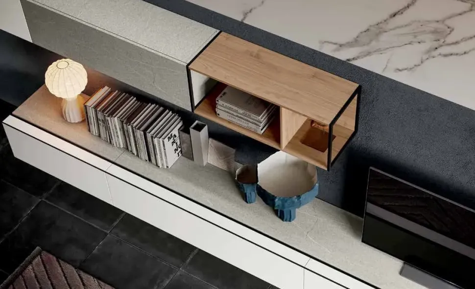 Parete attrezzata Mito 5.0- qsm621 Imab group in stile design a prezzo scontato