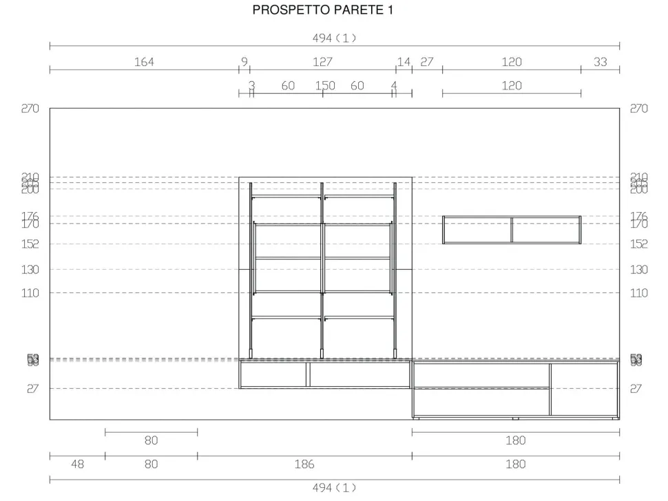 Parete attrezzata Mito urban di Imab in OFFERTA OUTLET
