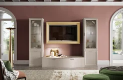 Parete attrezzata Mobile soggiorno modello jazz Gierre mobili in stile moderno a prezzo scontato