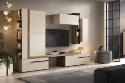 Parete attrezzata Mobile-living mod.abaco scontato del 30% del brand Gierre mobili con uno sconto esclusivo