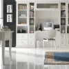 Parete attrezzata Mobile-libreria laccato con vano-scrittoio scontato del 35% di Artigianale in OFFERTA OUTLET