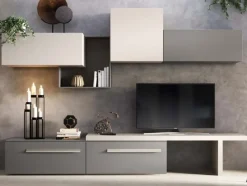 Parete attrezzata Mobile-living mod.davis scontato del 30% di Gierre mobili in OFFERTA OUTLET