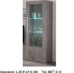 Parete attrezzata Modello greta grigio marmo di Artigianale in OFFERTA OUTLET