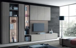 Parete attrezzata Mood 8 Astor mobili in stile design a prezzo ribassato