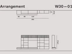 Parete attrezzata Novamobili in legno Wall w30-01 a prezzo Outlet