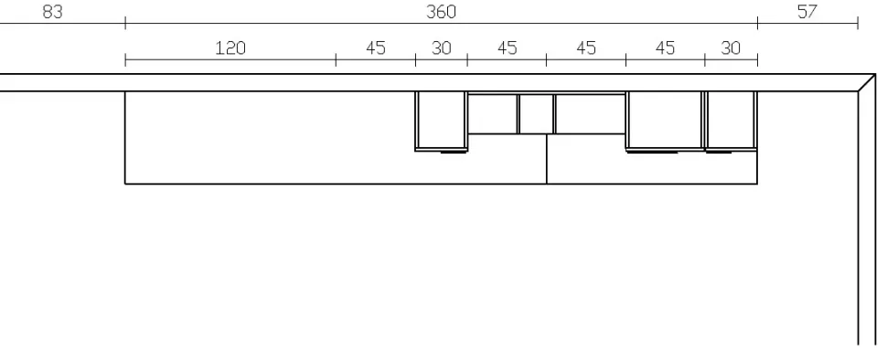 Parete attrezzata Qmc005 Imab in stile moderna a prezzo scontato