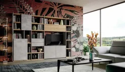 Parete attrezzata Qsm 624 Imab in stile moderno a prezzo ribassato