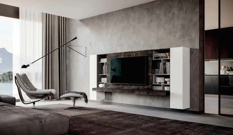 Parete attrezzata Qsm 625 Imab in stile moderna a prezzo scontato