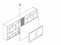 Parete attrezzata Qsm 625 Imab in stile moderna a prezzo scontato