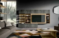 Parete attrezzata Qsm 639 Imab in stile moderno a prezzo scontato