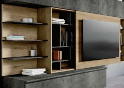 Parete attrezzata Qsm 639 Imab in stile moderno a prezzo scontato