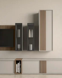 Parete attrezzata Riga day 02  Collezione esclusiva in stile design a prezzo ribassato