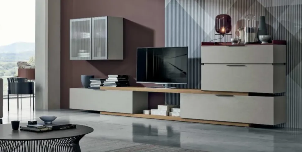 Parete attrezzata S004 space Tomasella in stile moderno a prezzo scontato