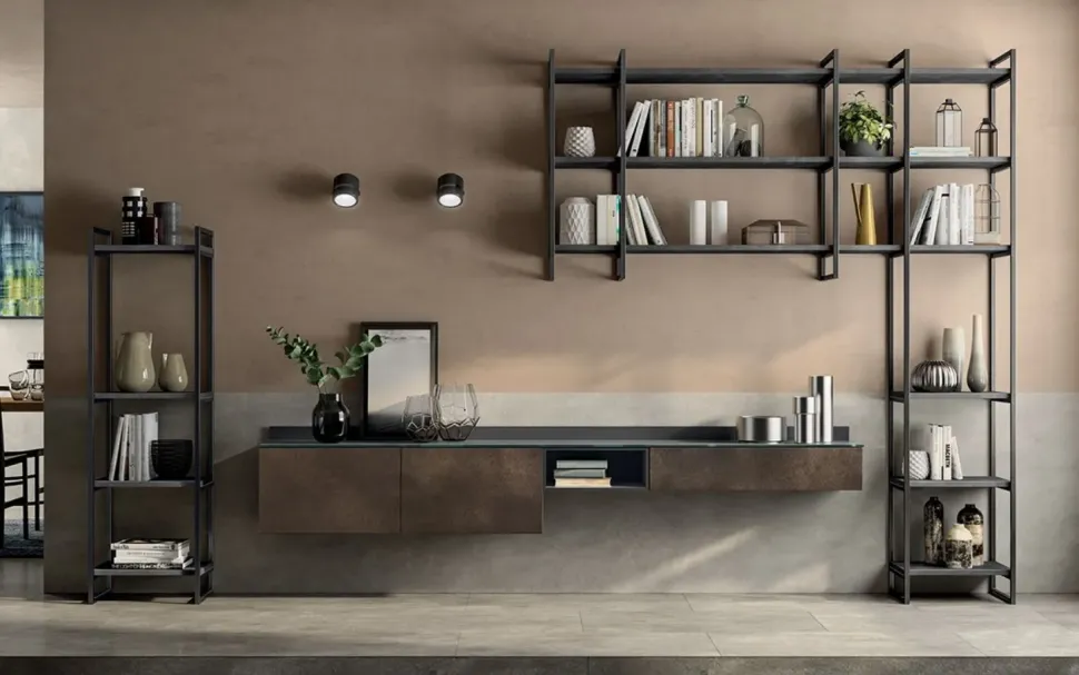 Parete attrezzata Scavolini Living liberamente PREZZI OUTLET